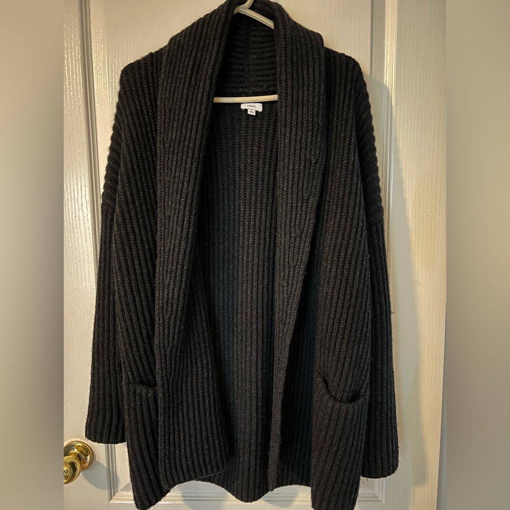 Vince Oversized Open-Front Sweater Cardigan